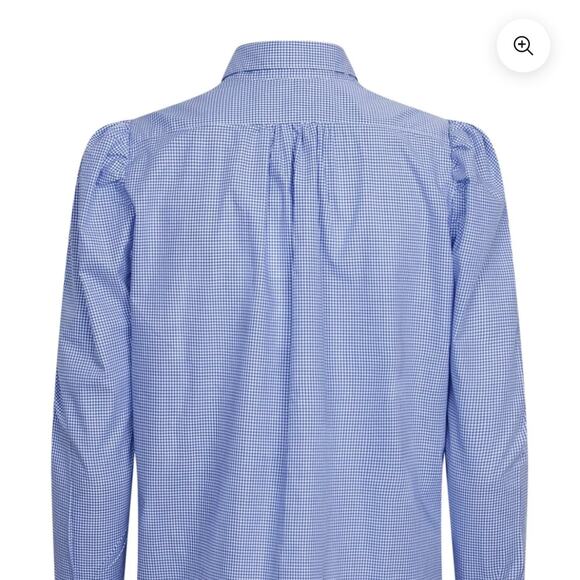 BRITT SISSECK Anna Bright Blue Check (Gingham) Button Down Shirt - Picture 6 of 10